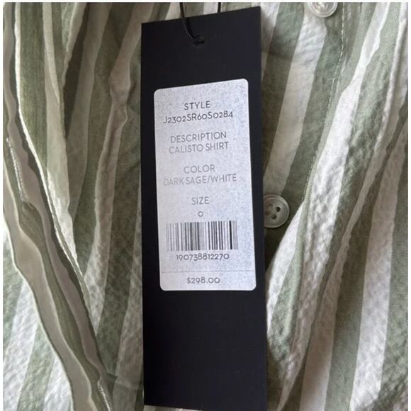 NWT Veronica Beard Green Callisto Shirt Sz 0 - Picture 3 of 5